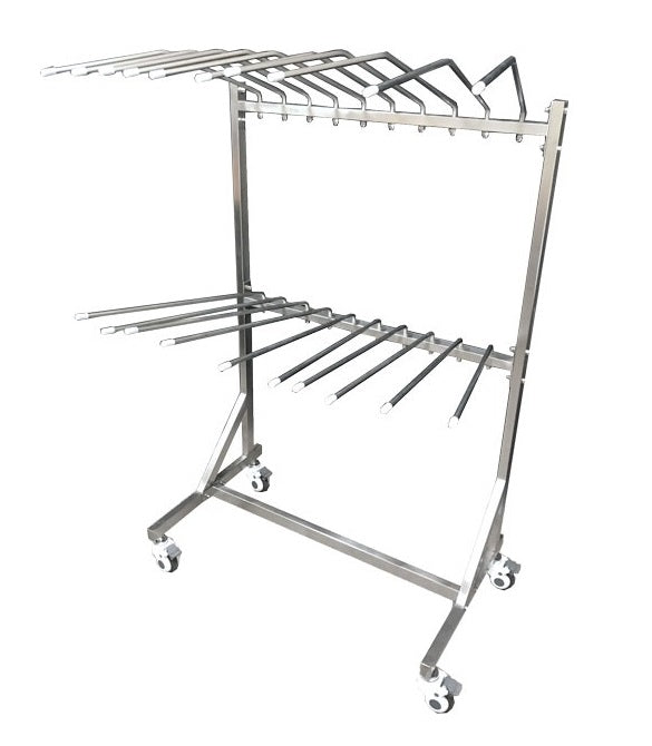 Apron Display Racks AS-VALET2 Mobile Valet 2-Tier Apron Rack – TruMed International Pte Ltd