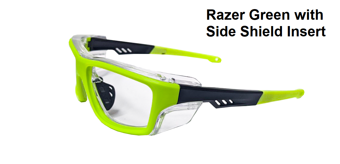 Eyewear, Razer Lead Glasses with Removal Side Shields Inserts